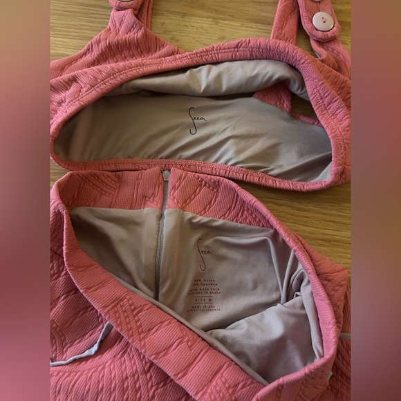 Seea x Free People Georgia bikini set pink, M - Picture 7 of 9